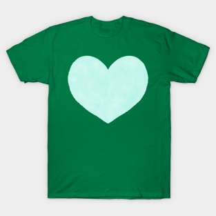 Watercolor Hearts - Mint and Dark Green Palette T-Shirt